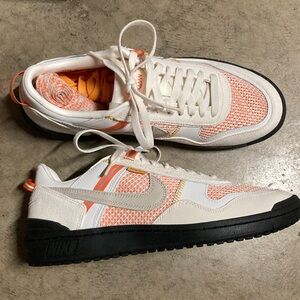 Brand new never worn Nike White and Orange Athletic Shoes
